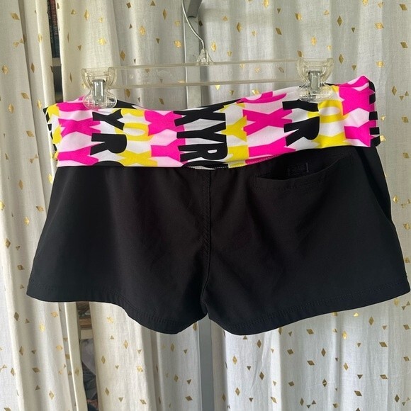 Roxy Juniors Fold Over Embroidered Logo Back Hook Loop Swimwear Swim Shorts 11 - Picture 4 of 7